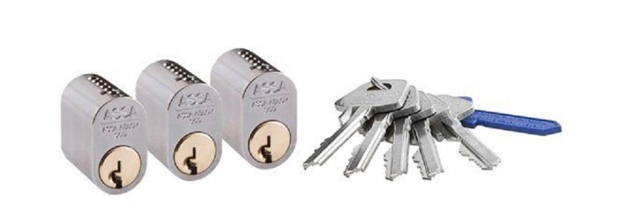 Nycklar vid nyckeltillverkning som krävs för att byta lås